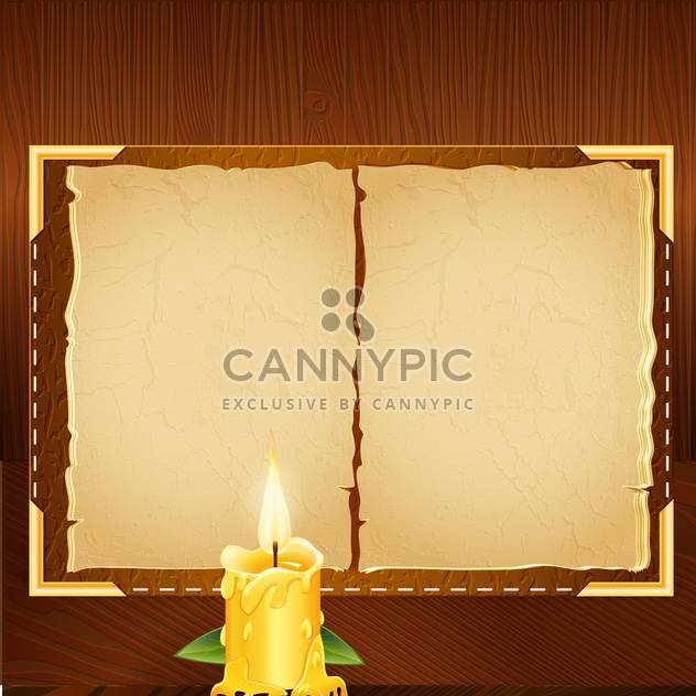 old book background and candle - Free vector #133283