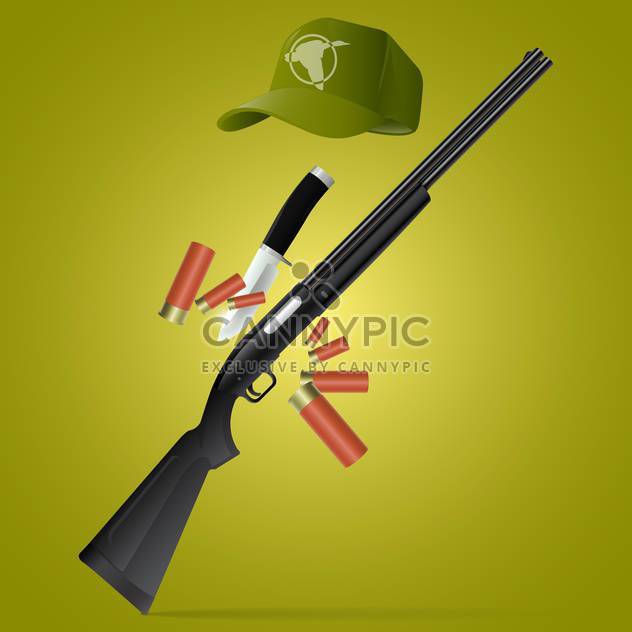 vector soldier rifle with bayonet - Free vector #133293