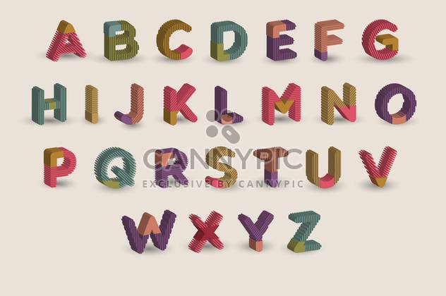 cartoon colorful alphabet letters - vector gratuit #133403 