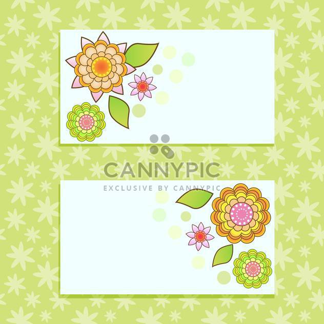 vector floral cards background - vector gratuit #133433 