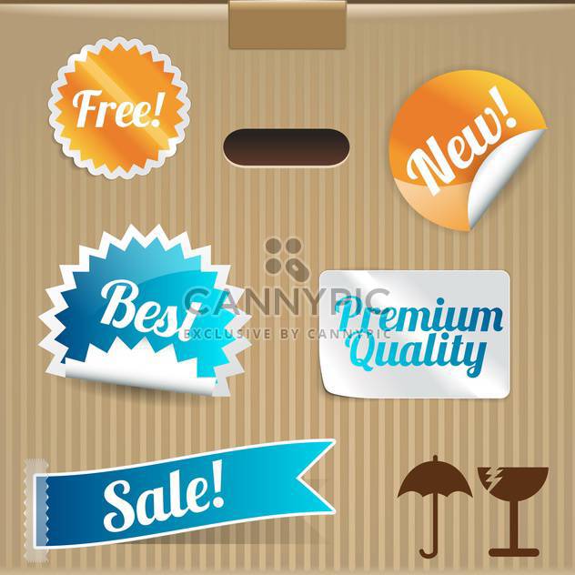set of vector shopping labels and stickers - Free vector #133603