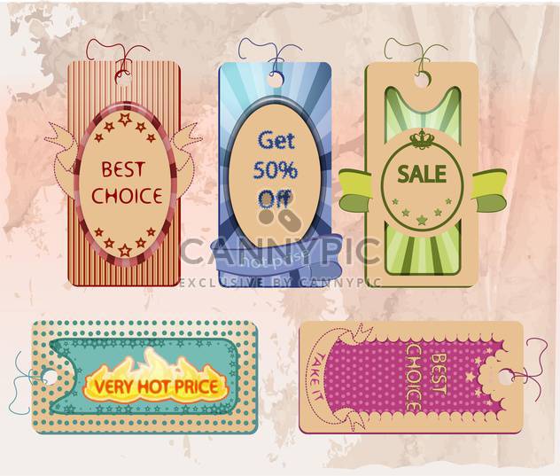 vector set of labels for shopping sale - Free vector #133683