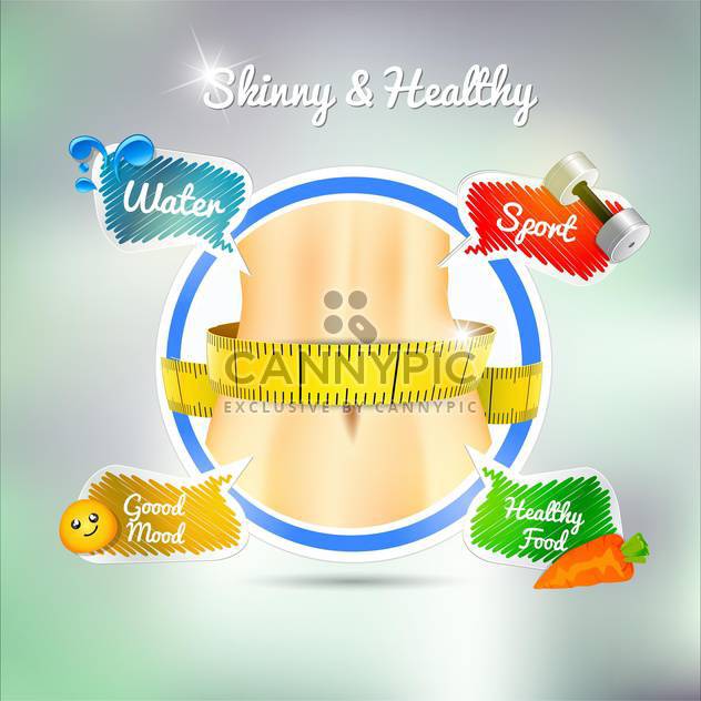 healthy sport concept background - Free vector #133923