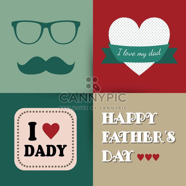happy father's day vintage card - бесплатный vector #133983
