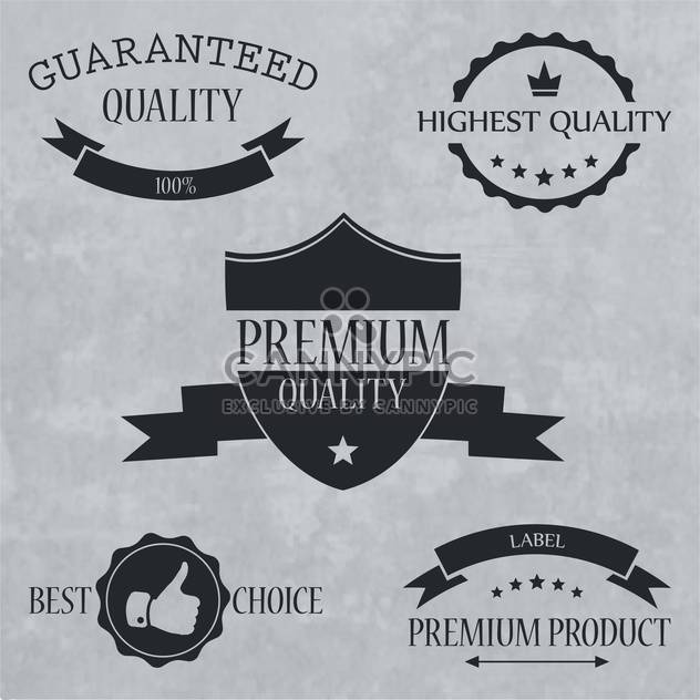 quality and guaranteed signs, emblems and labels - vector gratuit #134133 