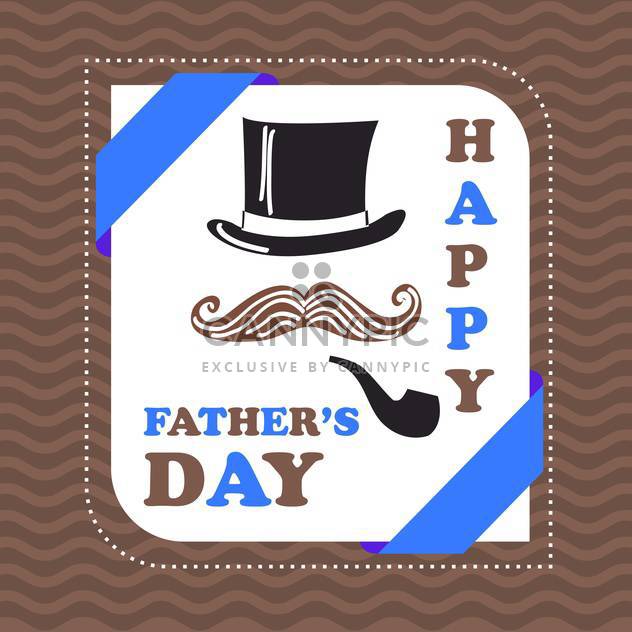 happy fathers day card - vector #134283 gratis