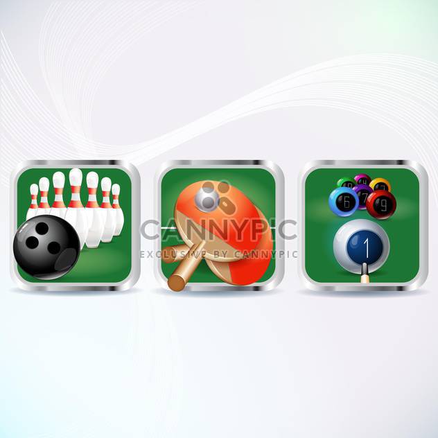 web buttons on sports theme - Free vector #134473