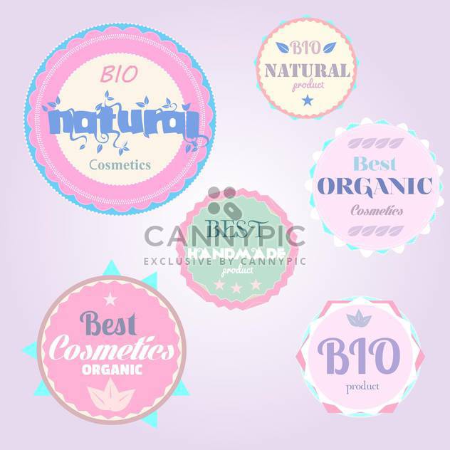 organic cosmetics vintage labels - vector #134483 gratis