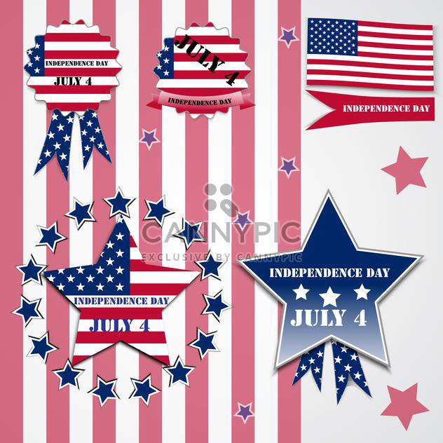 american independence day poster - vector gratuit #134633 