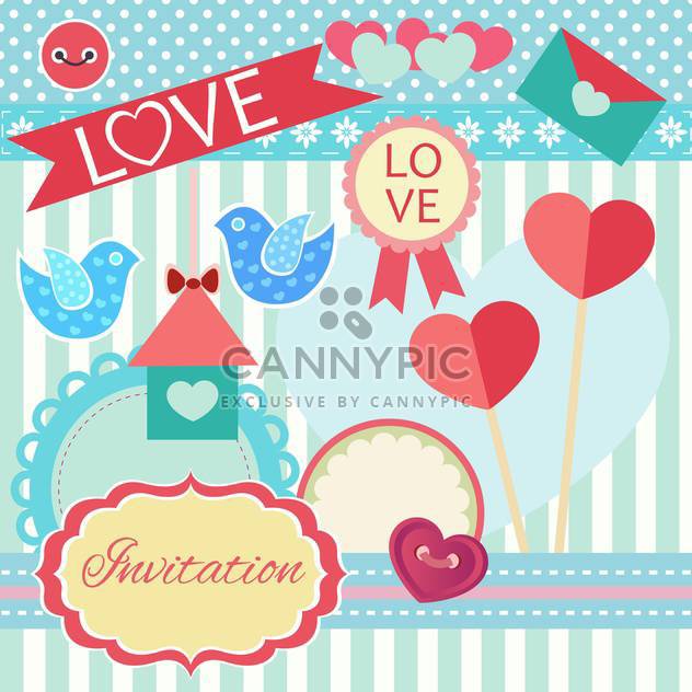 gift cards and invitations with ribbons - Kostenloses vector #134643