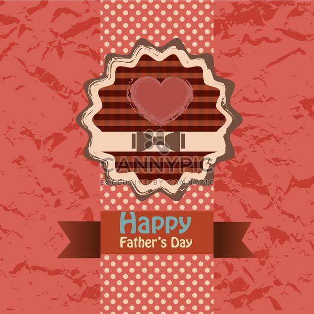 happy fathers day vintage card - vector #134653 gratis