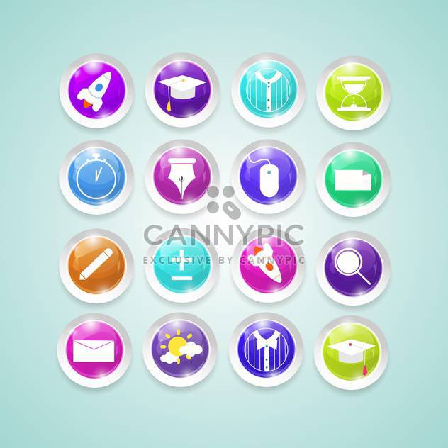 web button colorful set - Free vector #134663