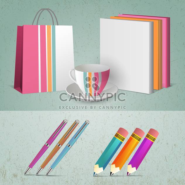 abstract office supplies background - Free vector #134673