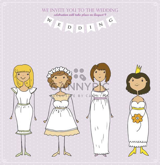 wedding day holiday invitation card background - vector #135013 gratis
