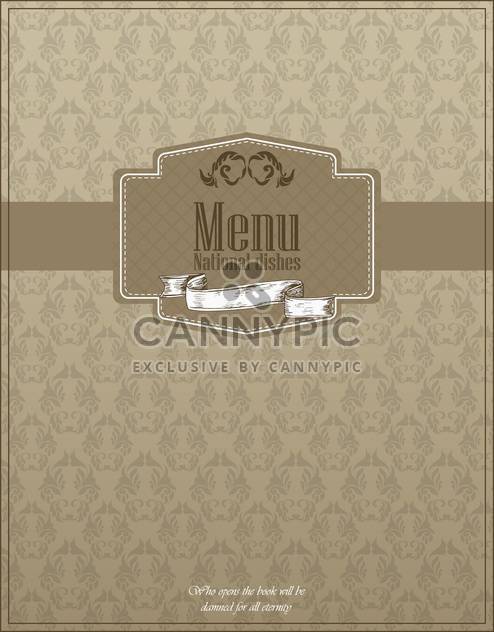 restaurant menu design with national dishes - Kostenloses vector #135043