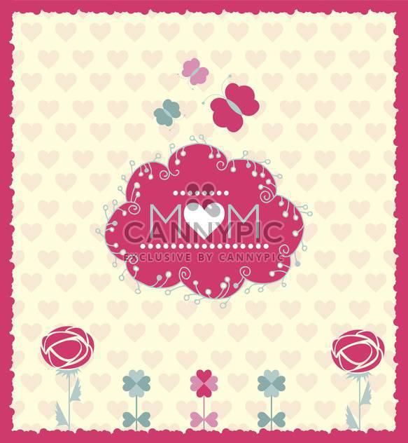 festive card for mother's day illustration - vector gratuit #135063 