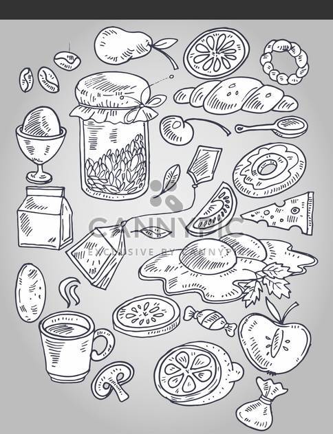 various food in artistic vintage style - бесплатный vector #135163