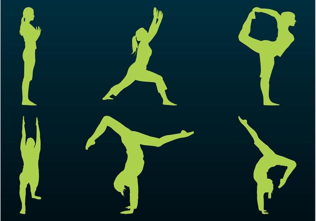 Flexible People Silhouettes - Free vector #139043