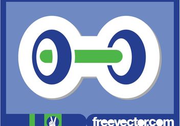 Dumbbell Sticker - vector gratuit #139063 