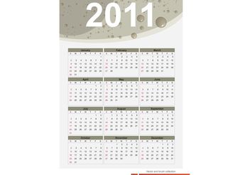 2011 Free vector calendar - Kostenloses vector #139703