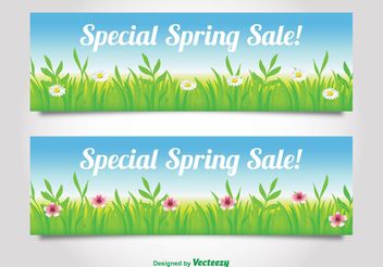 Spring Sale Banners - Free vector #139833