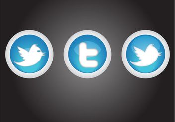 Twitter Buttons - Free vector #140023