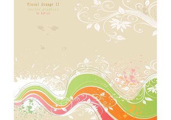 Flower Grunge Background - vector gratuit #140163 