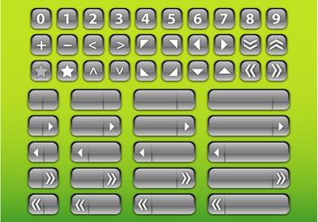 Silver Interface Buttons - Free vector #140243