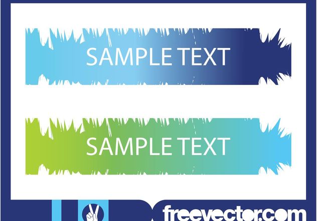 Stained Banners - Free vector #140643