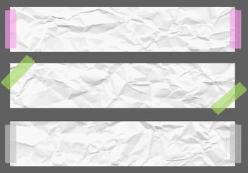 Free Vector Crumpled Paper Banners - Free vector #141043