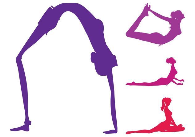 Yoga Poses Set - Free vector #141383