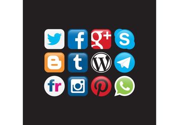 Social Networks Logo Vectors - vector #141853 gratis