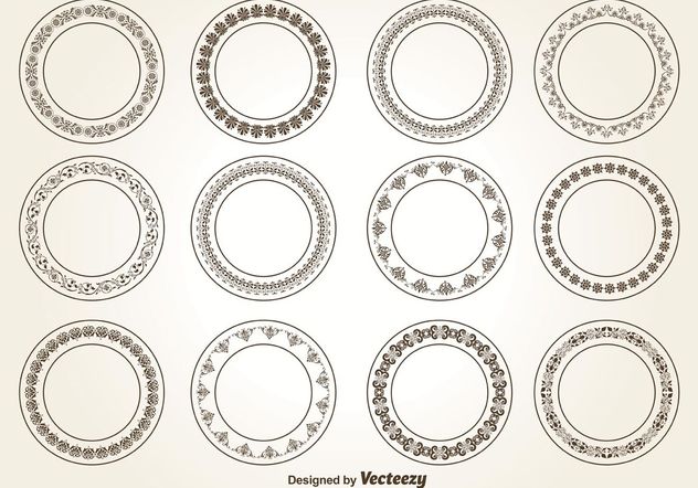 Decorative Circle Ornaments - vector gratuit #143023 