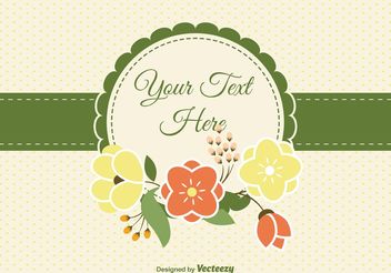 Blank Floral Card - vector gratuit #143453 