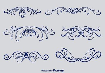 Calligraphic Victorian Ornaments - Kostenloses vector #143463