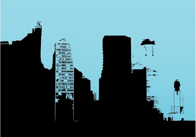 Buildings Outlines - Free vector #144823