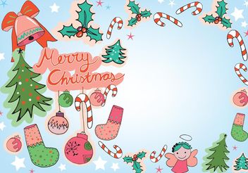 Free Vector Christmas Greeting Card - Free vector #145043