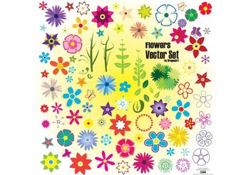Colorful Summer Flowers - Free vector #146203