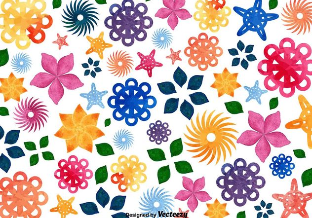 Floral Mosaic Background - vector gratuit #146533 
