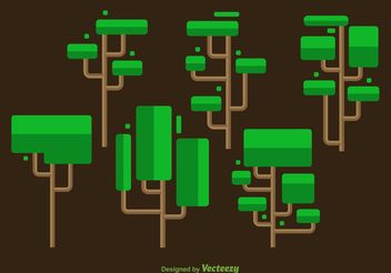 Squared Minimal Tree Vectors - vector gratuit #146583 