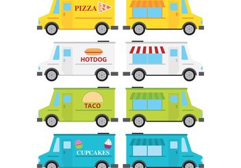 Food Truck Vectors - Kostenloses vector #147113