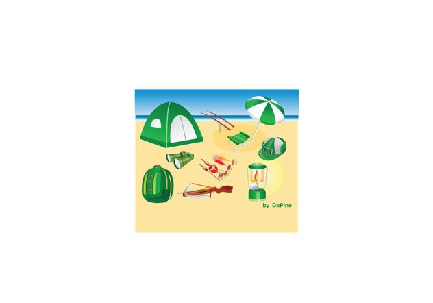 Camping, Hunting and Fishing Vector Pack - Free vector #147833