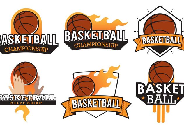 Basketball Badge Vectors - vector gratuit #148083 