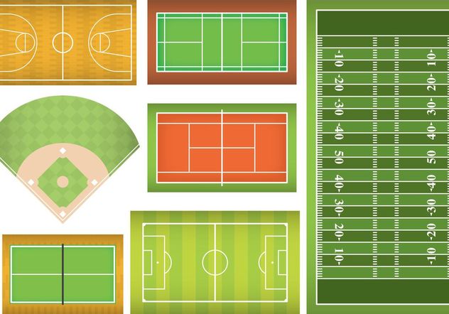 Sports Fields And Courts - Kostenloses vector #148113