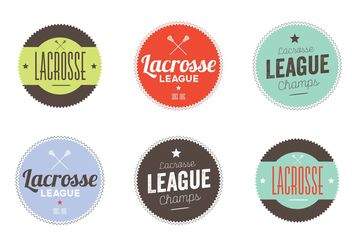 Lacrosse Label Set - Free vector #148643