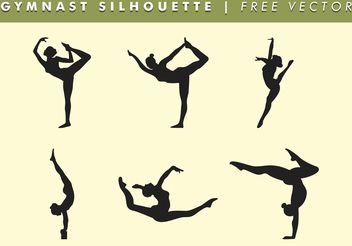 Gymnast Women Silhouette Vector Free - vector gratuit #149213 
