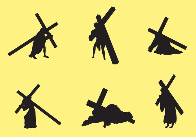  Jesus Carrying The Cross Vectors - vector #149393 gratis