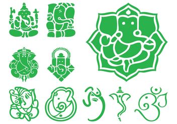 Ganesha Icons - vector gratuit #149823 