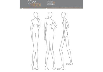Female Fashion Croquis / Blank Fashion Sketches - vector gratuit #150333 