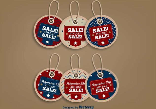 July 4th Sale Labels - Free vector #150513
